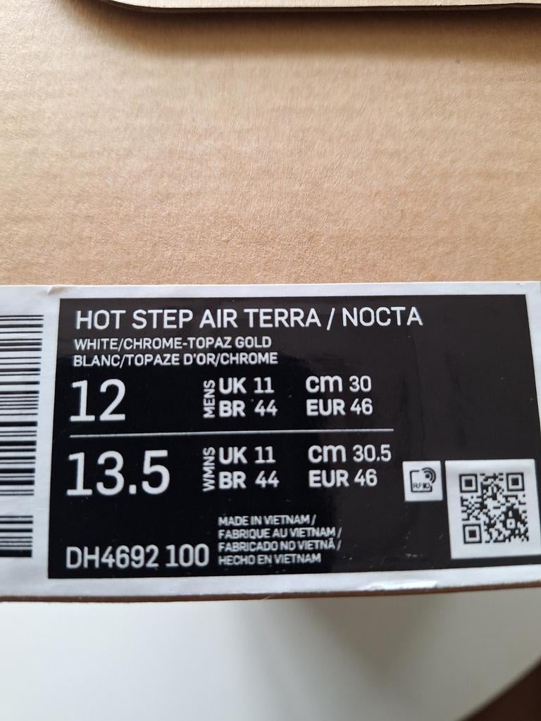 Nike Hot Step Air Terra NOCTA White - Maat 46, Wit, Nike, Ophalen of Verzenden, Sneakers of Gympen