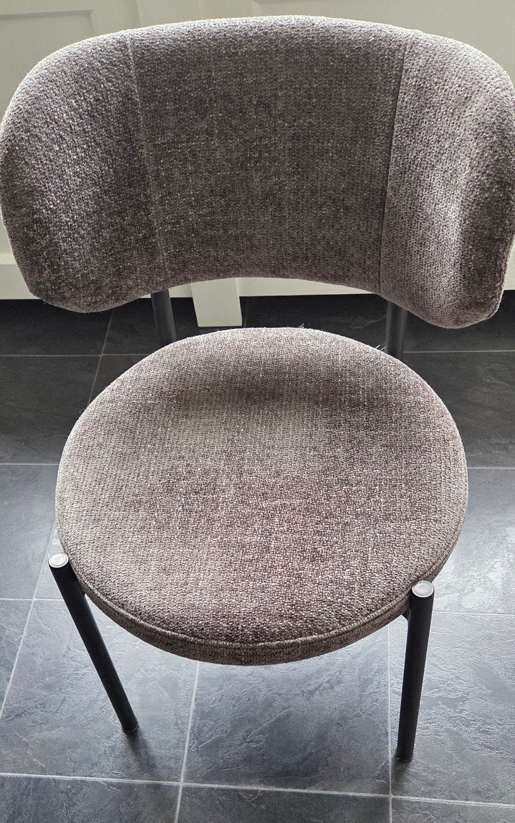 4 MOOIE ANTRACIETE EETHOEK STOELEN, Huis en Inrichting, Ophalen of Verzenden, Zo goed als nieuw, 75 cm of meer, 60 cm of meer