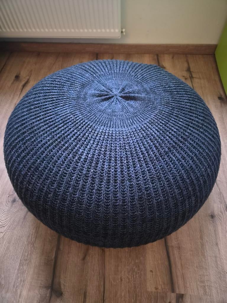 Sandared poef IKEA - 71cm, Huis en Inrichting, Ophalen, Rond, Minder dan 50 cm, Zo goed als nieuw