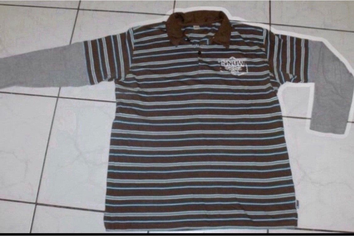 Jongens streepp polo met mouwen  Maat 176, Ophalen of Verzenden, Gebruikt, Jongen, Shirt of Longsleeve