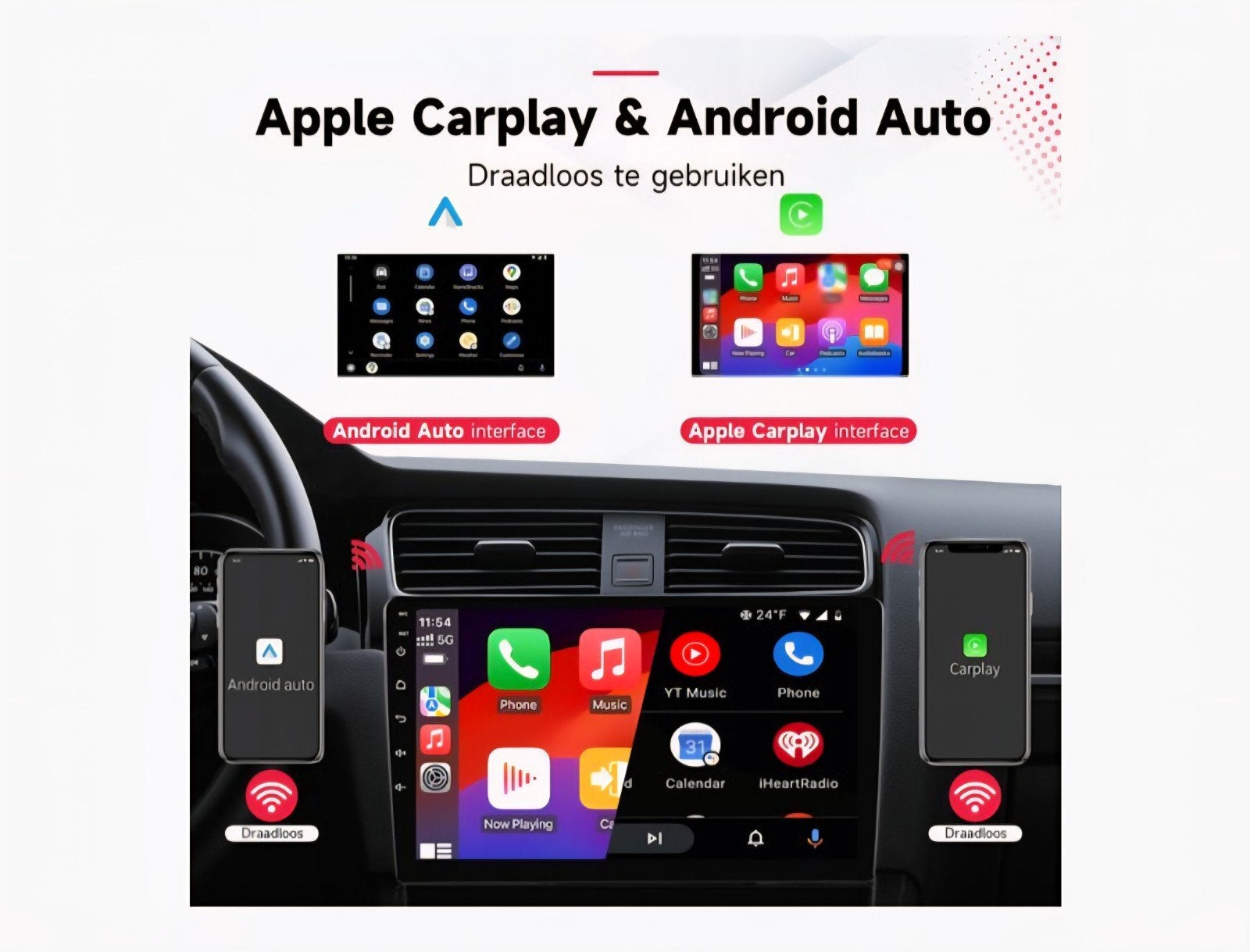 nieuwe autoradio met carplay, Auto diversen, Autoradio's, Ophalen of Verzenden, Nieuw