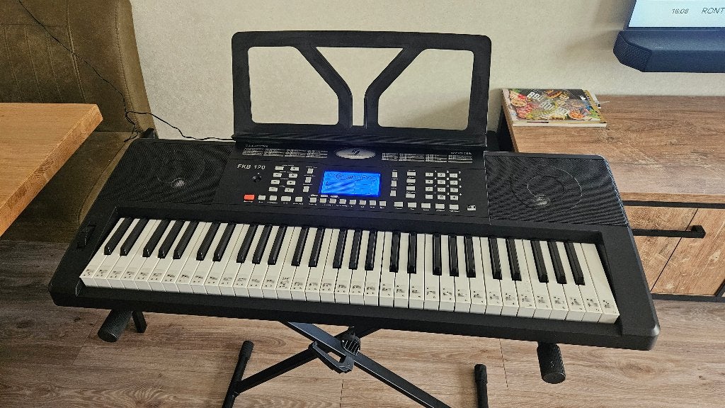 Fazley FKB-120 61 toetsen keyboard zwart (compleet), 61 toetsen, Zo goed als nieuw, Met standaard, Ophalen