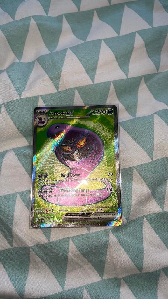 Arbok EX pokemon kaart, Ophalen, Zo goed als nieuw, Losse kaart, Foil