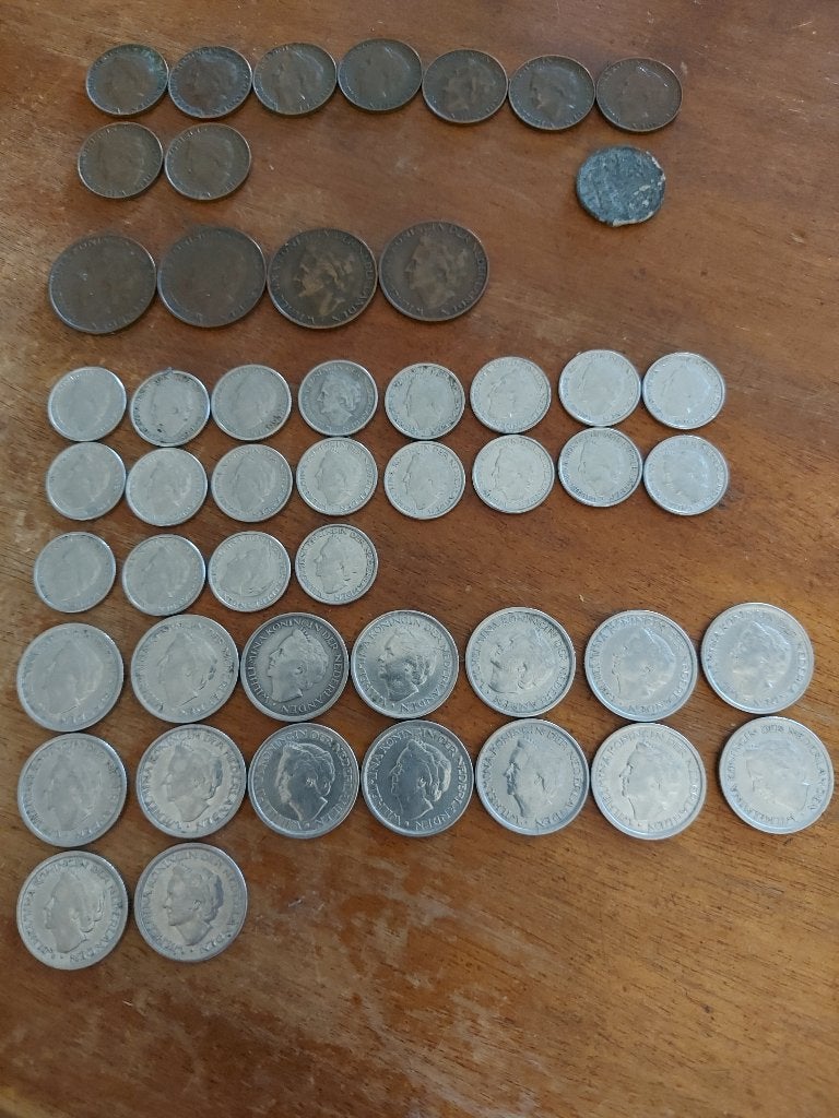 oude nederlandse munten, Postzegels en Munten, Munten | Nederland, Ophalen of Verzenden, Koningin Juliana, 25 cent, Setje