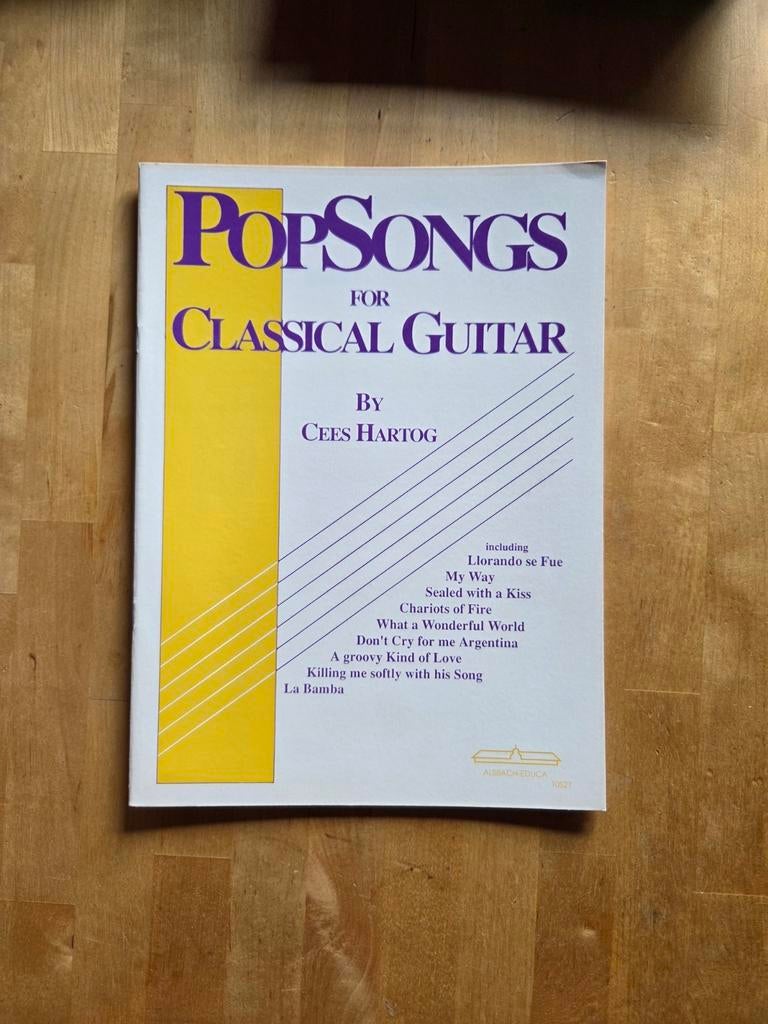 Popsongs for Classical Guitar - Cees Hartog (Nieuw), Muziek en Instrumenten, Bladmuziek, Gitaar, Nieuw, Ophalen of Verzenden, Thema