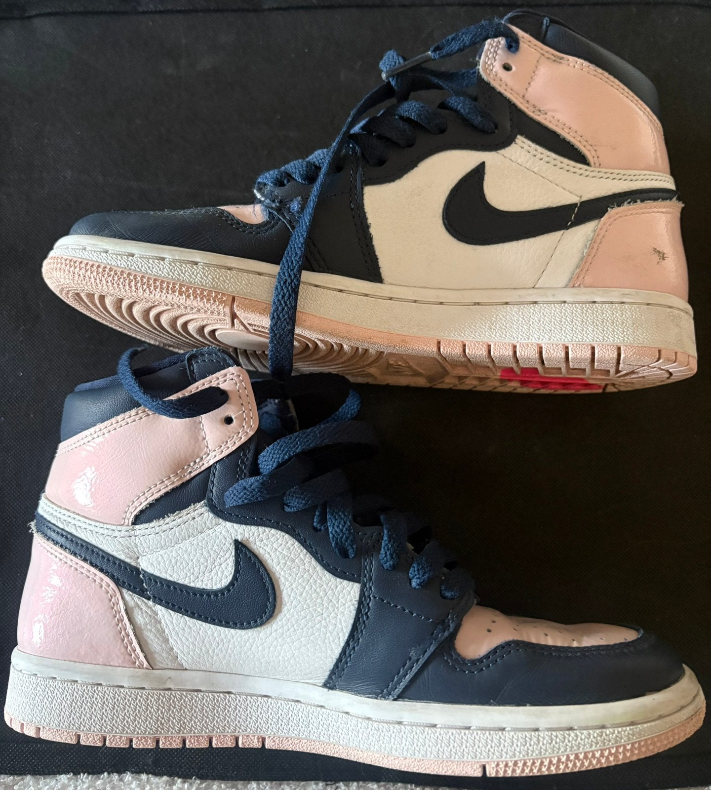 nike jordan 1 high, Ophalen of Verzenden, Roze, Sneakers of Gympen, Zo goed als nieuw