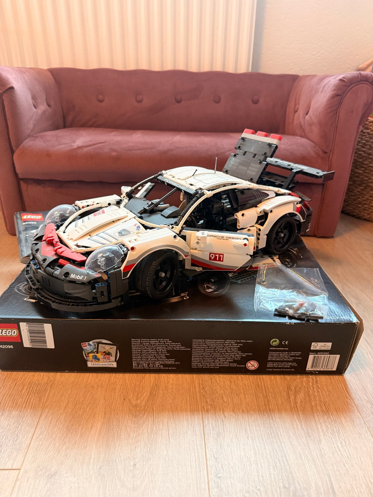 Lego Technic Porsche 911 RSR (42096) - Zo goed als nieuw, Lego, Ophalen of Verzenden, Zo goed als nieuw, Complete set
