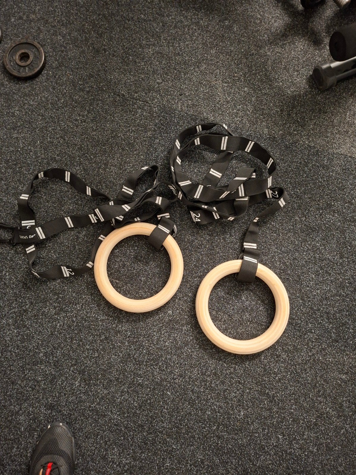 Verstelbare calisthenics ringen, Sport en Fitness, Ophalen of Verzenden, Zo goed als nieuw, Armen, Overige typen