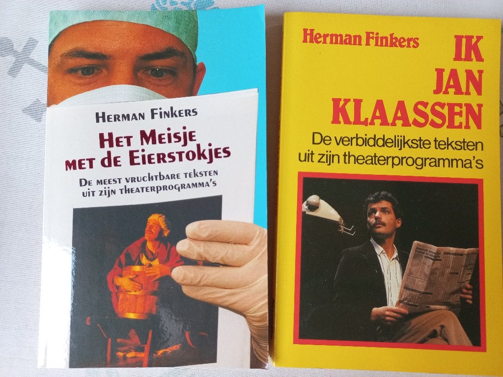 Twee boeken van Herman Finkers, Ophalen of Verzenden, Zo goed als nieuw, Herman Finkers, Anekdotes en Observaties