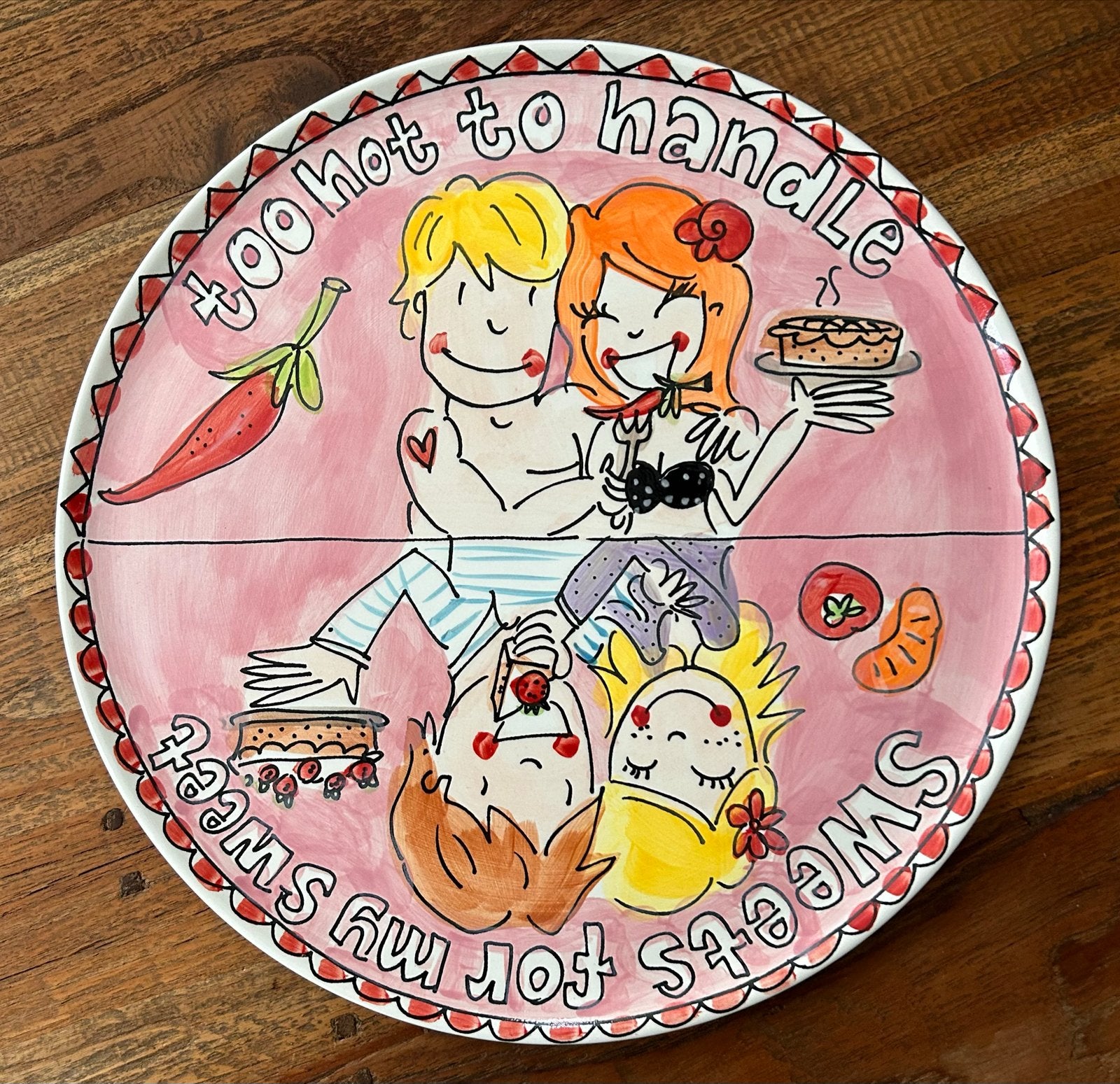 Blond Amsterdam Serveerschaal / pizzabord, Ophalen, Porselein of Keramiek, Schaal, Rond