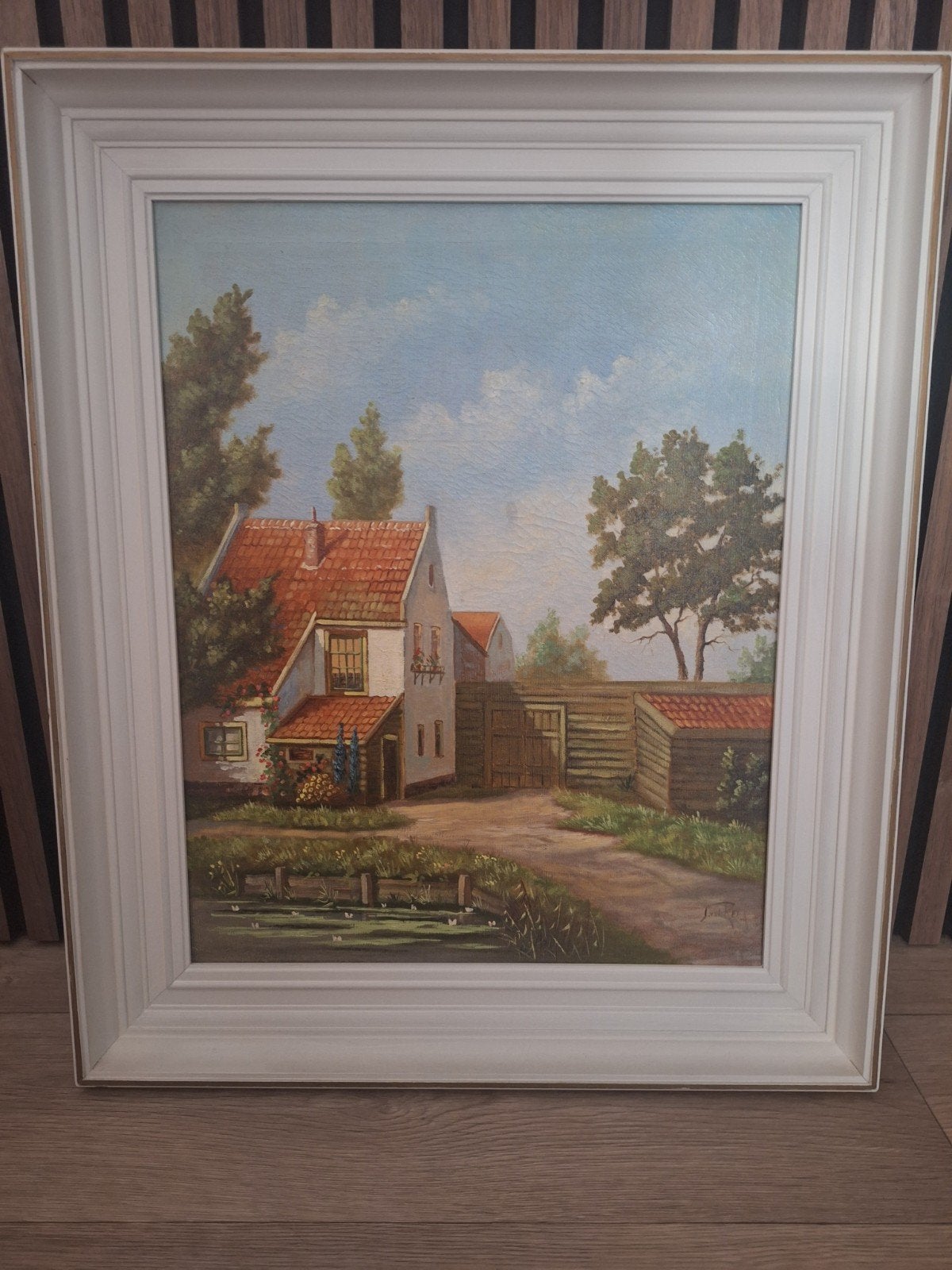 Olieverfschilderij J. van de Reek, Ingelijst, Nederlandse school, Doek, Ophalen of Verzenden