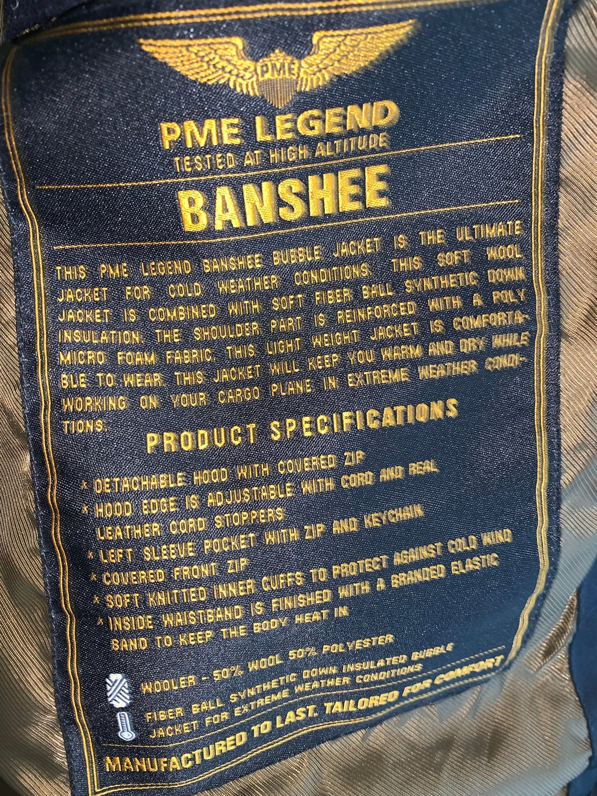 PME Legend Banshee Bubble Jacket - XL - Zo goed als nieuw, Ophalen of Verzenden, Zo goed als nieuw, Maat 56/58 (XL), Blauw