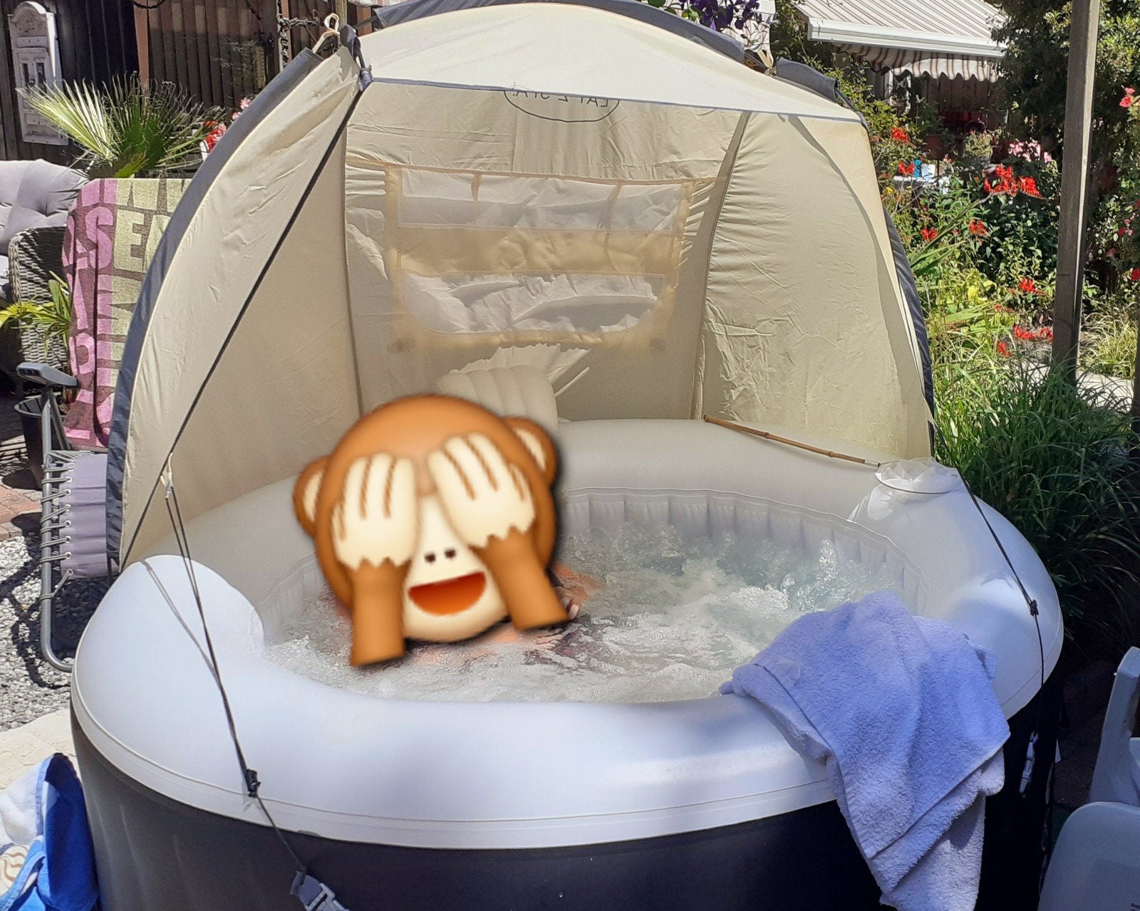 Lay-Z-Spa Canopy zonnescherm voor jacuzzi   ALS NIEUW!, Tuin en Terras, Zwembaden, Ophalen, Rond, Minder dan 200 cm, 80 tot 120 cm