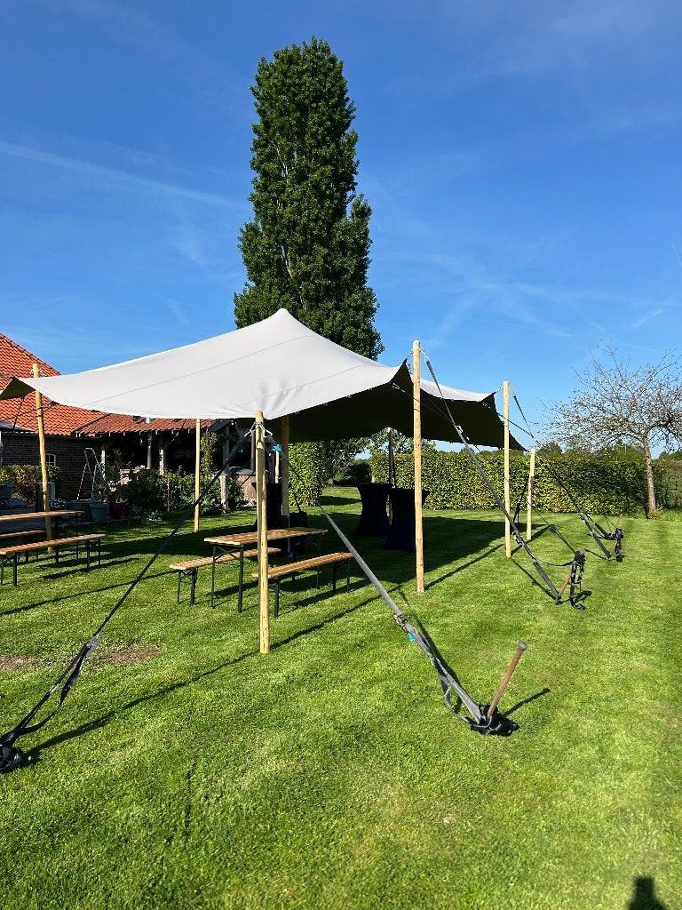 Stretchtent 10 bij 6 meter te huur, Ophalen, Zo goed als nieuw, Overige