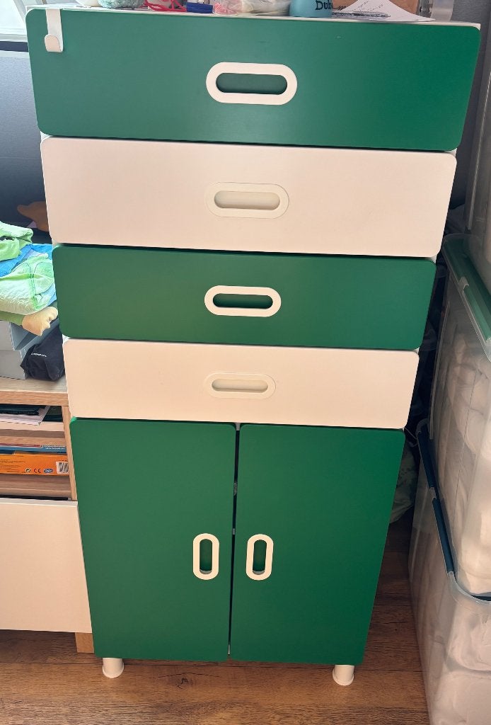 Kastje IKEA, met plank en 4 lades, Ophalen, Zo goed als nieuw, Minder dan 140 cm, Minder dan 70 cm