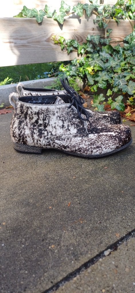 Think! veterboots / enkellaarsjes met koeienprint - 37 ZGAN, Verzenden, Zwart, Think!, Lage of Enkellaarzen