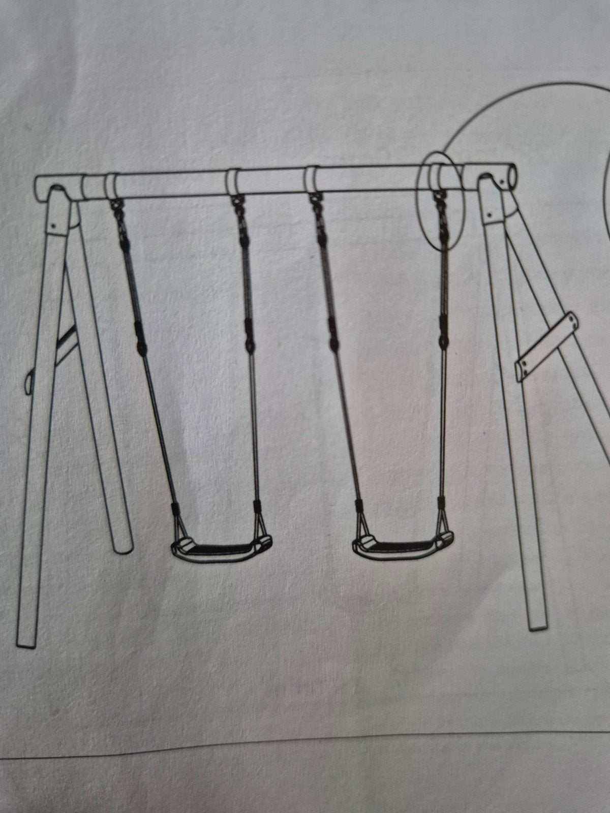 Houten schommelset met toebehoren -  nieuw, Kinderen en Baby's, Speelgoed | Buiten | Speeltoestellen, Ophalen of Verzenden, Zo goed als nieuw