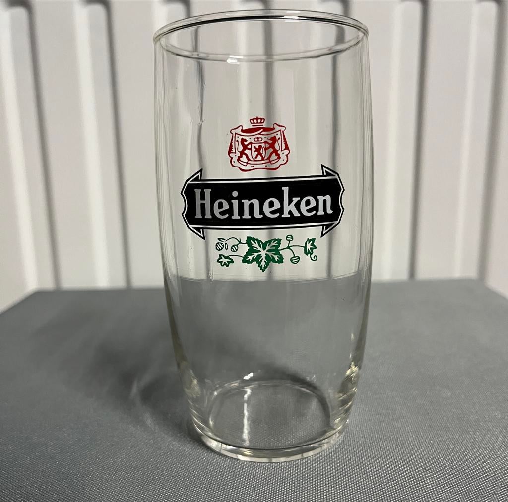 Vintage Heineken bierglas - barstijl beker model, Verzamelen, Biermerken, Nieuw, Glas of Glazen, Heineken, Ophalen of Verzenden