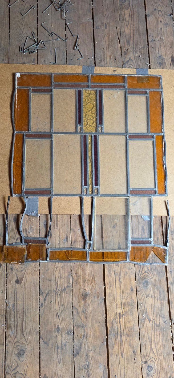Origineel Glas-in-lood Paneel - Restauratieproject, Ophalen of Verzenden