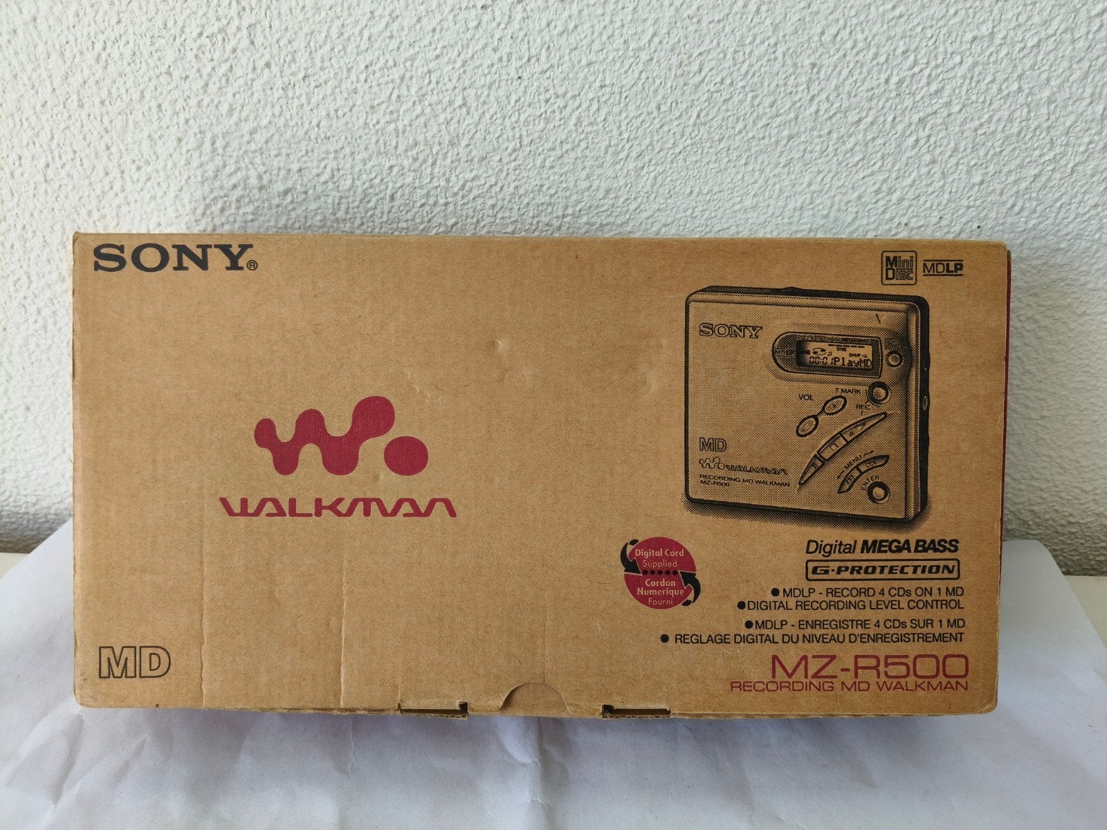 Sony MZ-R500 MD Walkman Recorder met accessoires, Ophalen of Verzenden, Minidisc-recorder