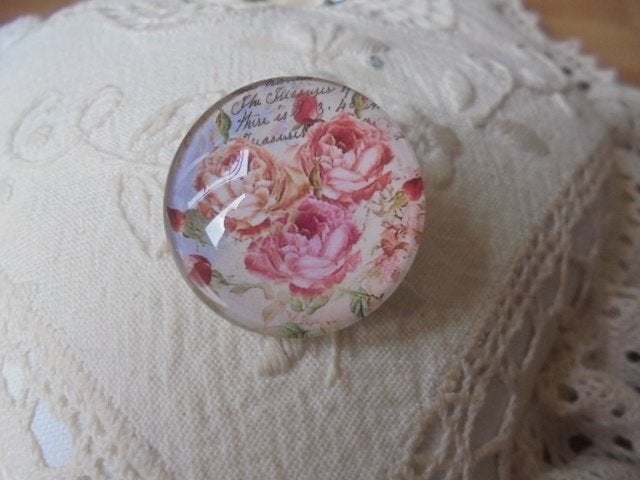 Prachtige broche rozen, Overige materialen, Minder dan 4 cm, Ophalen of Verzenden, Zo goed als nieuw