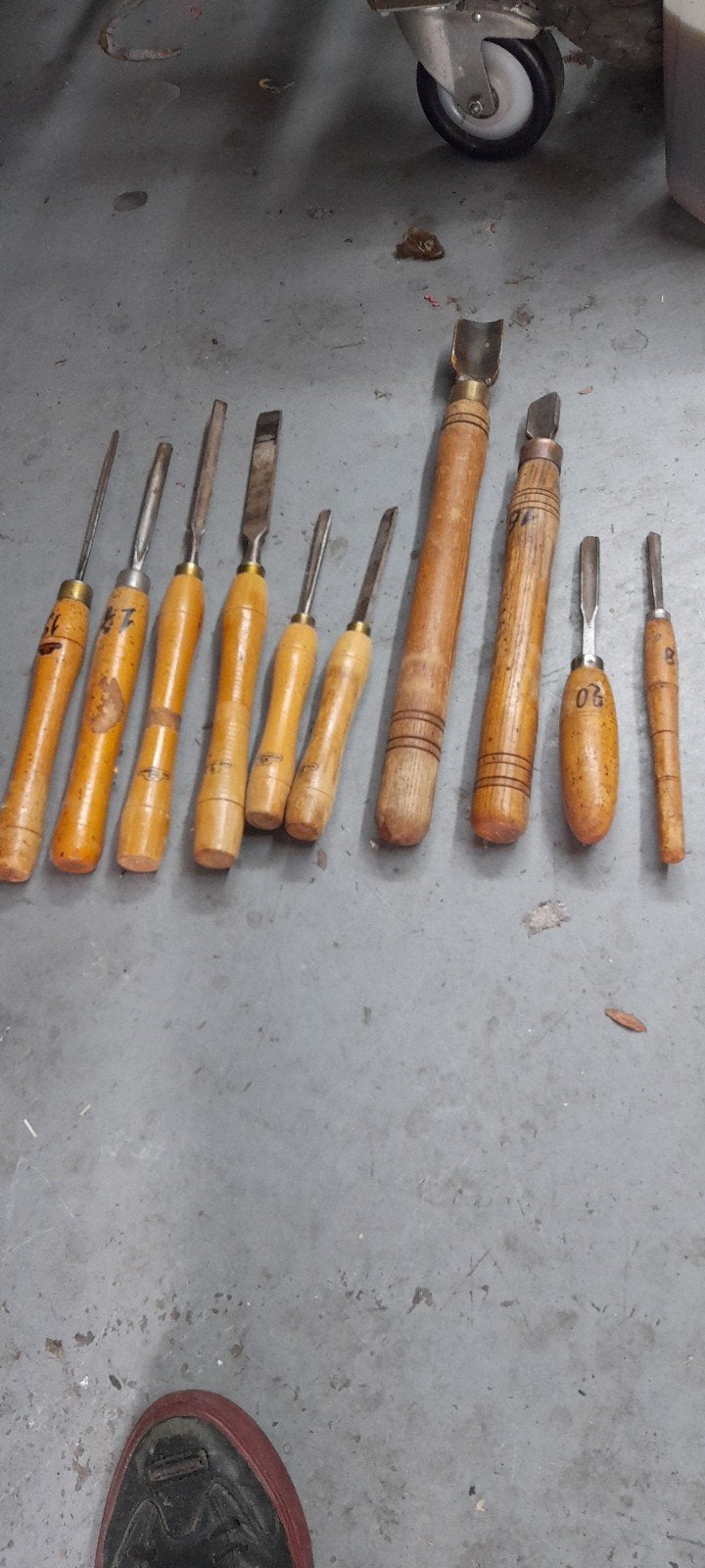 10x hout draaibank beitels, nooitgedagd, Ophalen of Verzenden, Nieuw