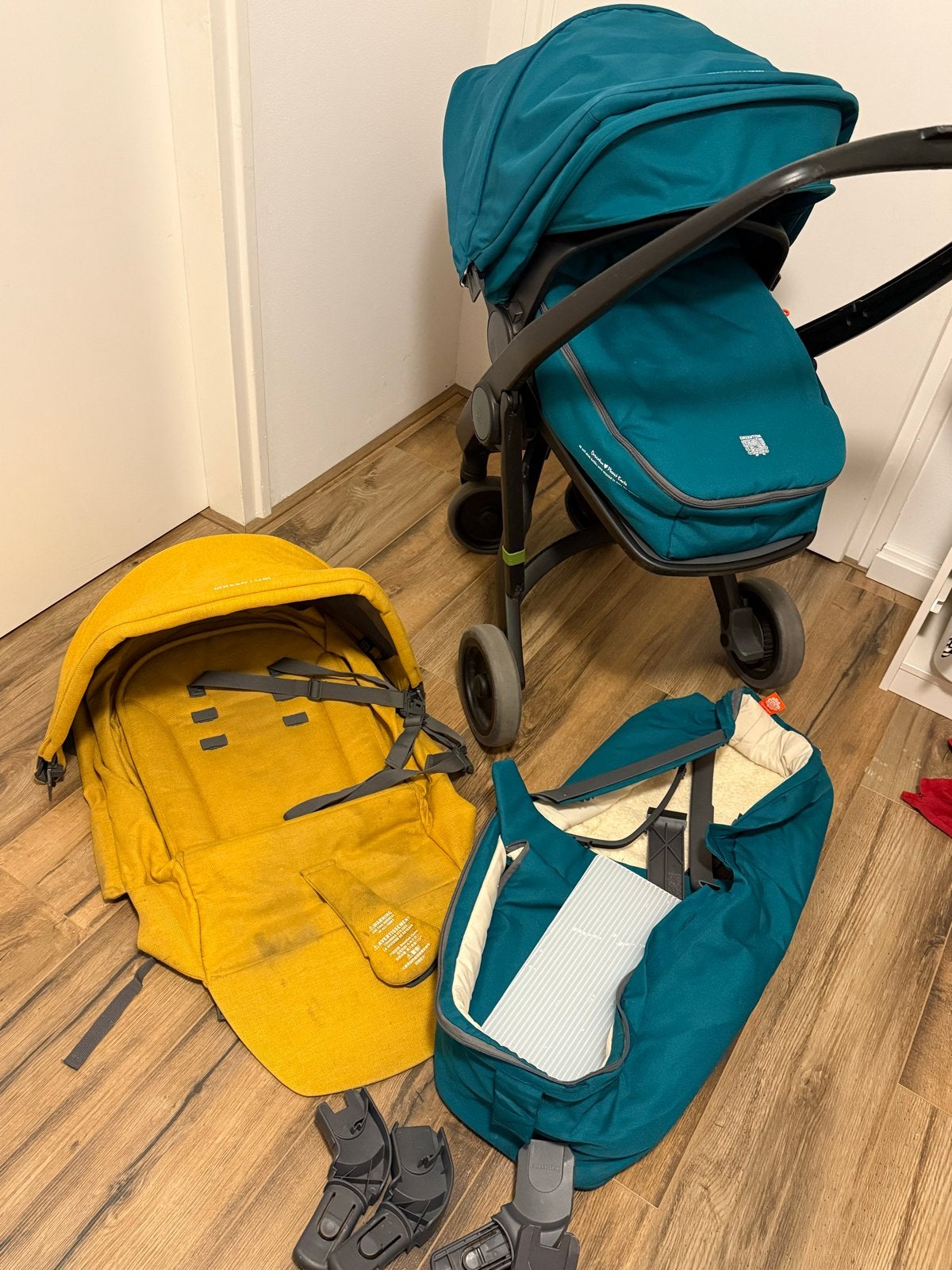 Complete GreenTom kinderwagen set - zo goed als nieuw, Kinderen en Baby's, Zo goed als nieuw, Combiwagen, Met reiswieg, Ophalen