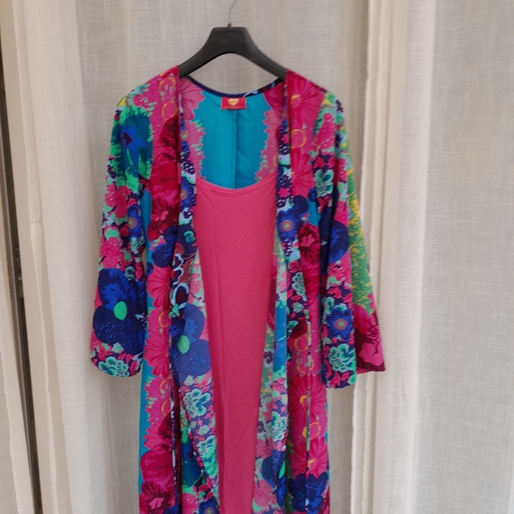 tantilly kimono overslagjurk nieuw zijde polyester, Maat 38/40 (M), Meerkleurig, Nieuw, Ophalen of Verzenden