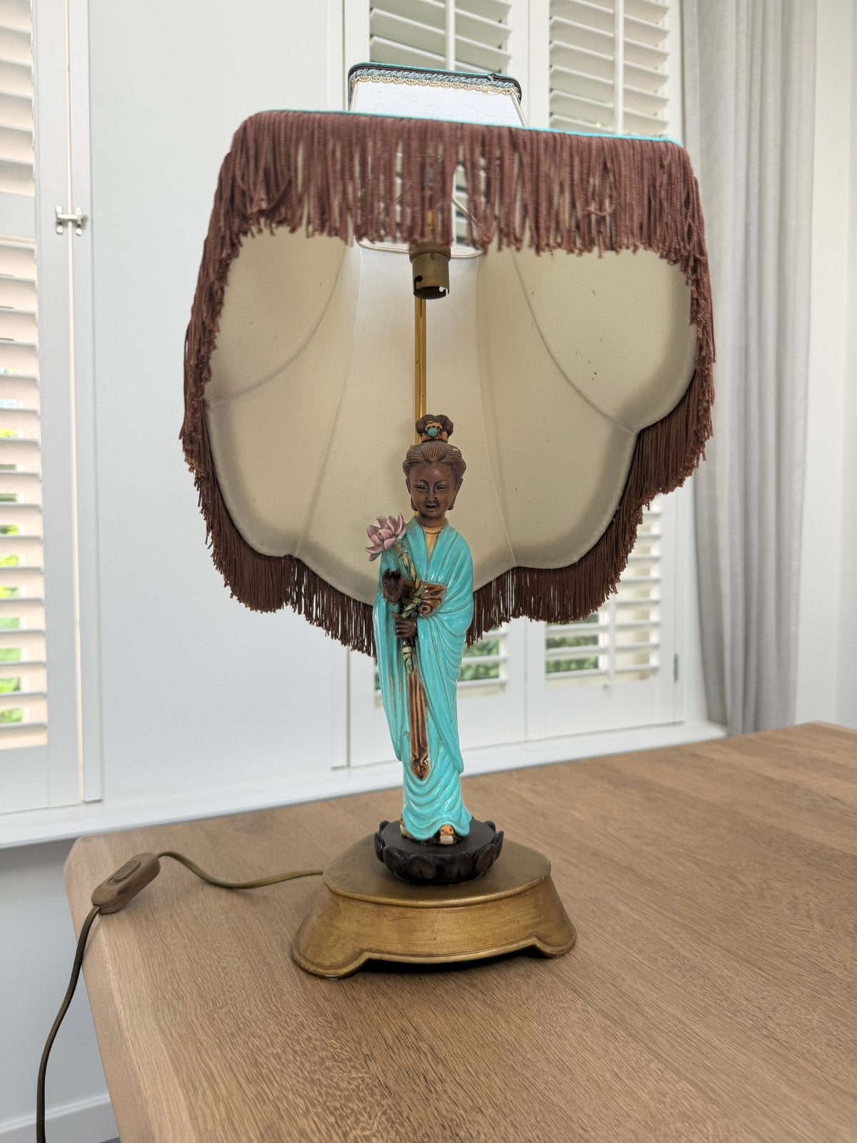 Prachtige lamp Guanyin gemerkt onderzijde, Ophalen of Verzenden
