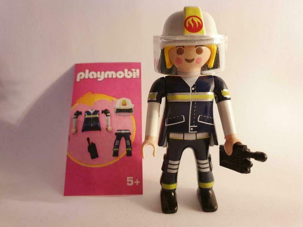 Playmobil Brandweer vrouw met helm en portofoon, Kinderen en Baby's, Ophalen of Verzenden, Nieuw, Losse onderdelen, Figuren