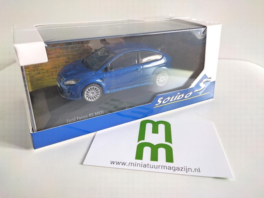 Ford Focus RS 2010 blauw 1:43 Solido, Ophalen of Verzenden, Nieuw, Auto, Solido