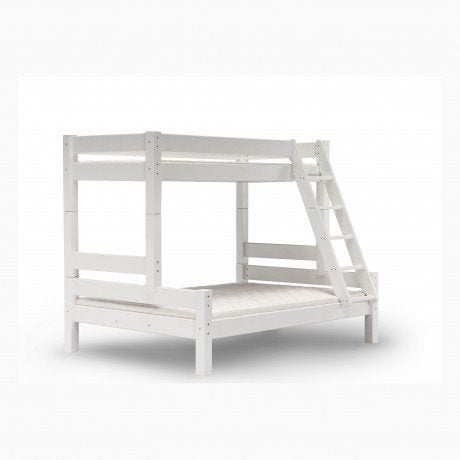 Toby 3-persoons stapelbed - 90x200 / 140x200  - Wit, Huis en Inrichting, Niet ingevuld, Niet ingevuld, Niet ingevuld