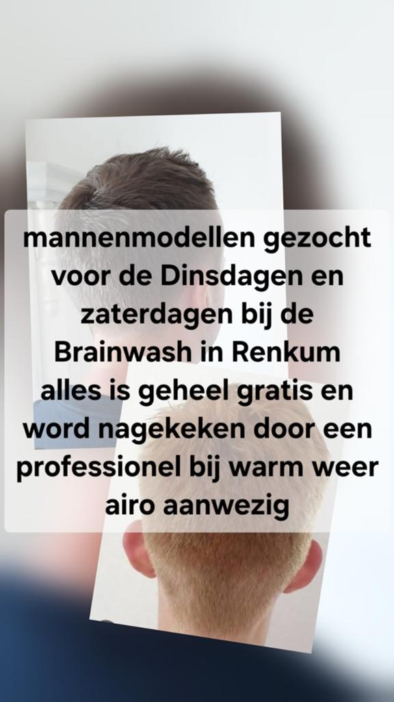 Mannen kapersmodellen gezocht bij Brainwash in Renkum, 33 - 40 uur, Overige niveaus, Overige vormen