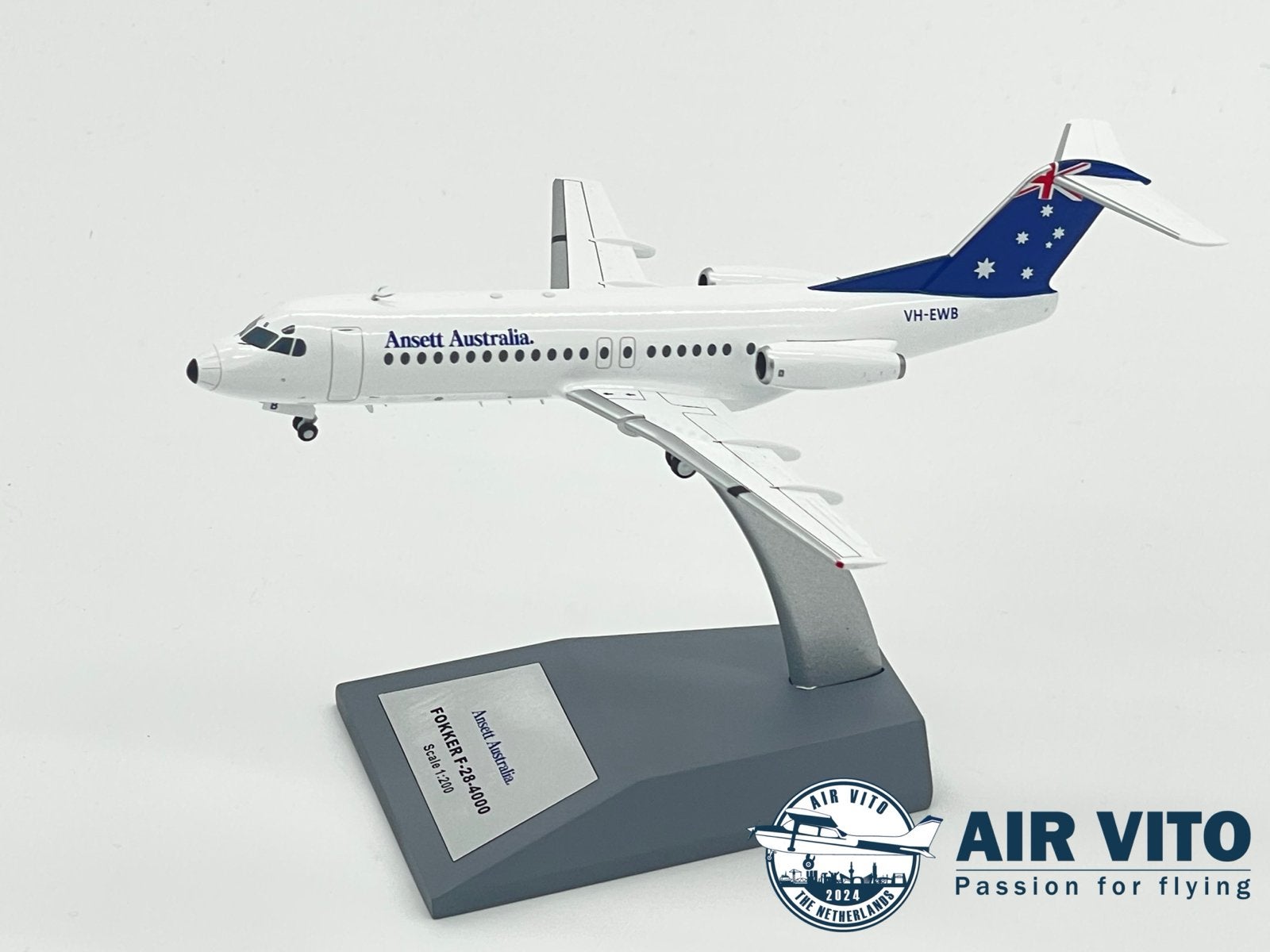 Fokker F-28-4000 Ansett Australia - Schaal 1:200, Overige merken, 1:200 of kleiner, ., Ophalen of Verzenden