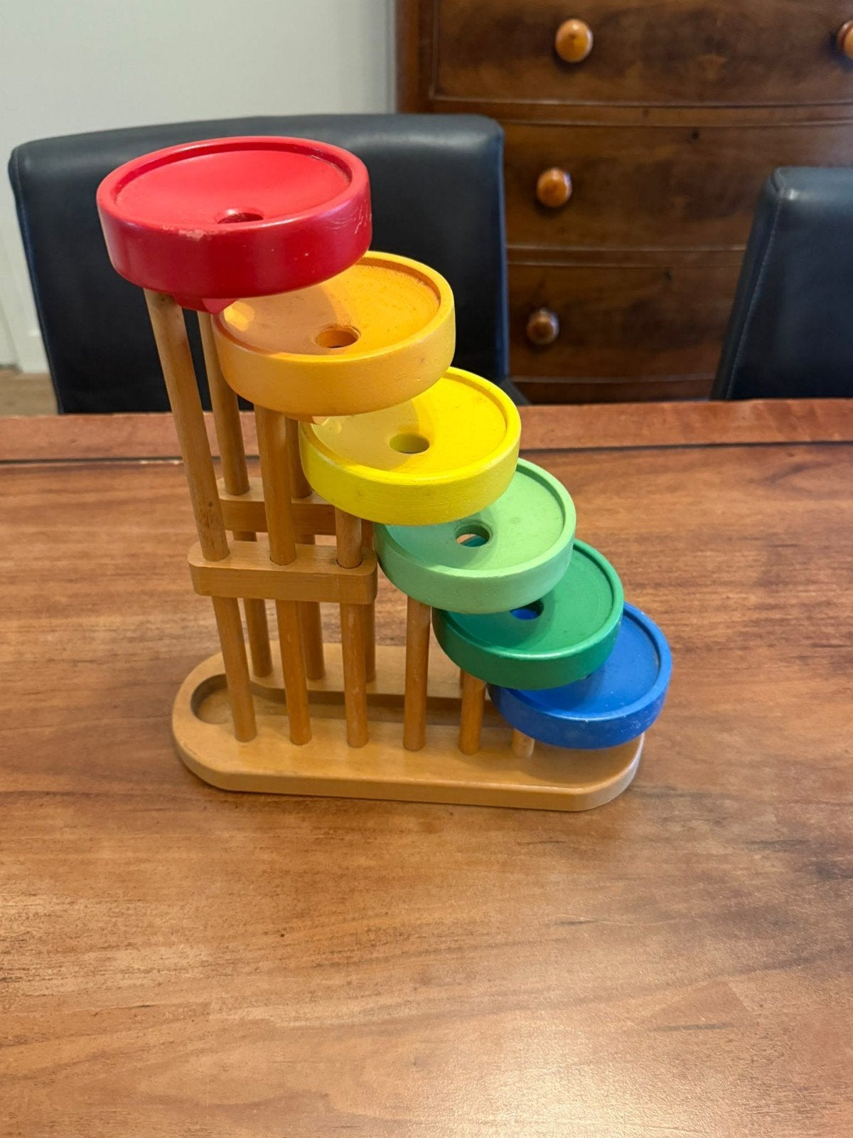 Houten knikkerbaan met kleurrijke schijven, Ophalen, Gebruikt, Overige typen