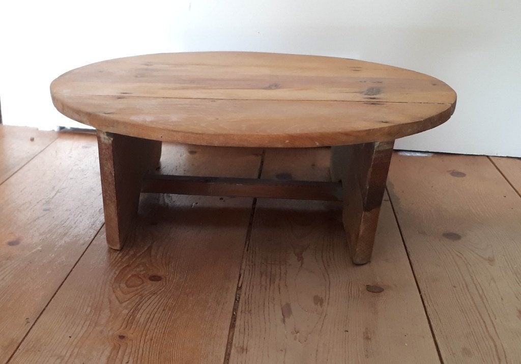 vintage houten tafeltje / plateau, Ophalen of Verzenden, Gebruikt