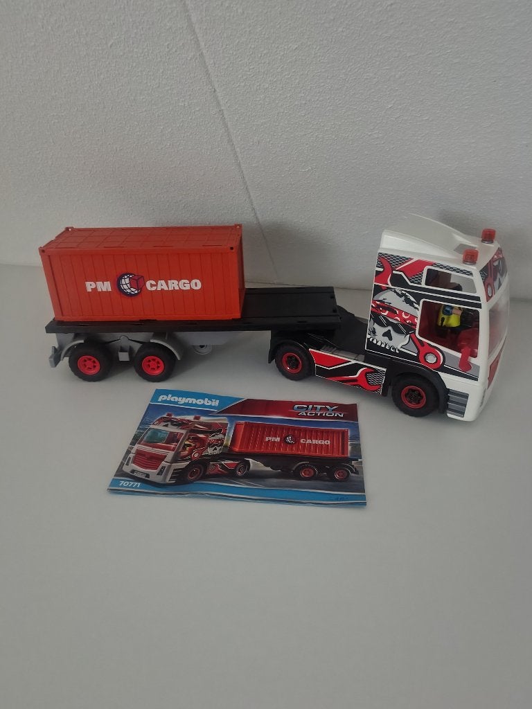 Playmobiel Truck met aanhanger, Gebruikt, Complete set, Voertuig, Ophalen of Verzenden