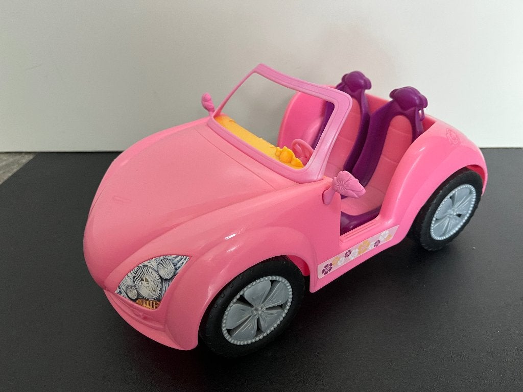 Barbie toebehoren / accessoires/ spullen: Barbie auto – Roze, Ophalen, Gebruikt, Barbie