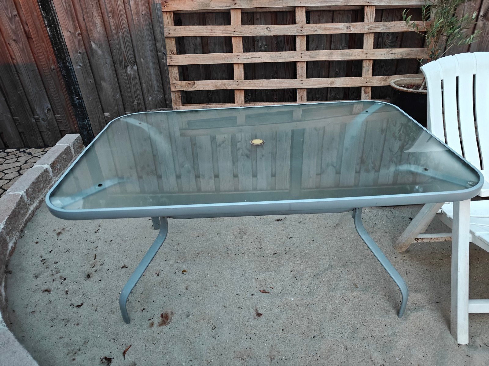 Gratis glazen tuintafel, Tuin en Terras, Tuintafels, Ophalen