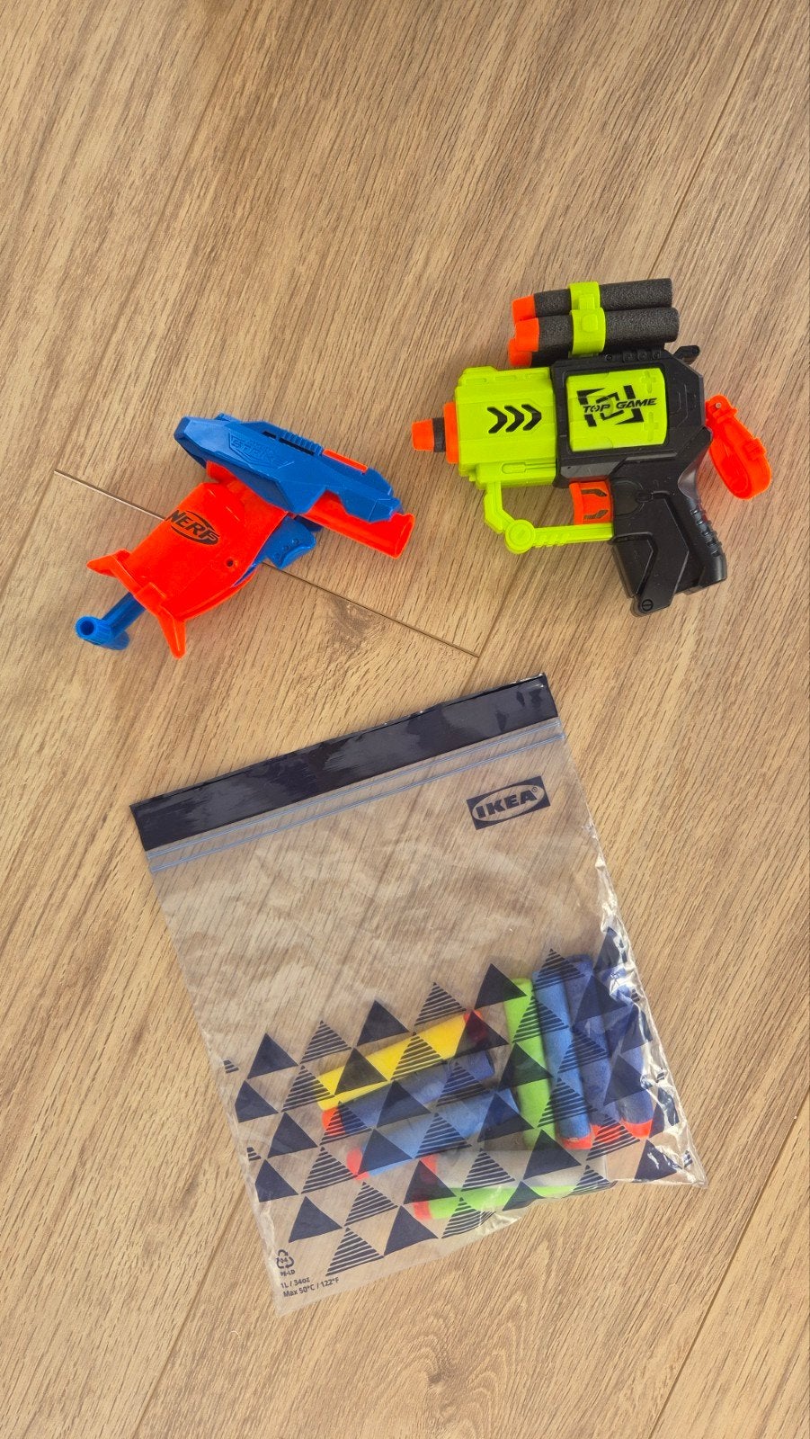 NERF en TOP GAME pistooltjes met pijltjes, Ophalen of Verzenden, Gebruikt