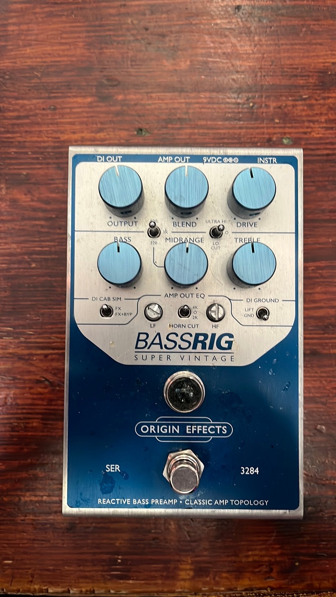 Origin Effects Bassrig Super Vintage basgitaar pedaal, Muziek en Instrumenten, Effecten, Ophalen of Verzenden, Zo goed als nieuw