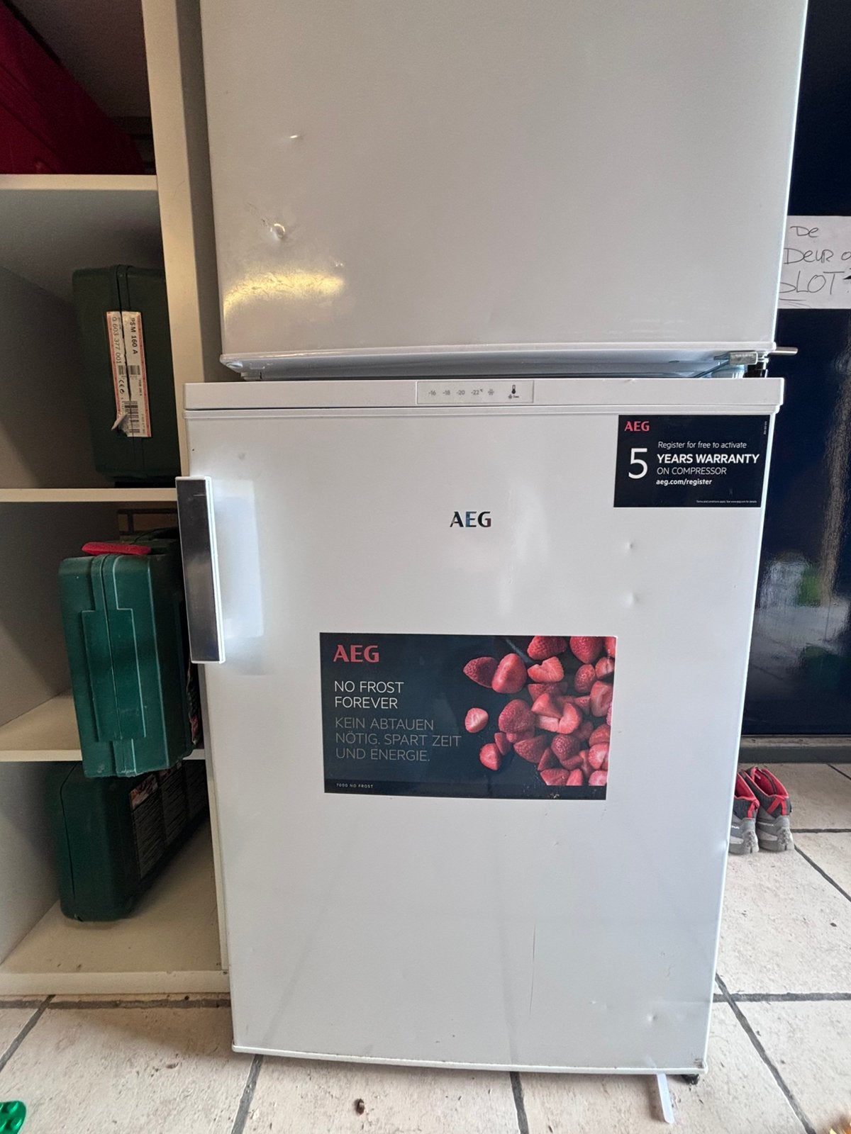 AEG no frost vriezer tafelmodel, Witgoed en Apparatuur, Vriezers en Diepvrieskisten, Gebruikt, 160 cm of meer, Energieklasse A of zuiniger