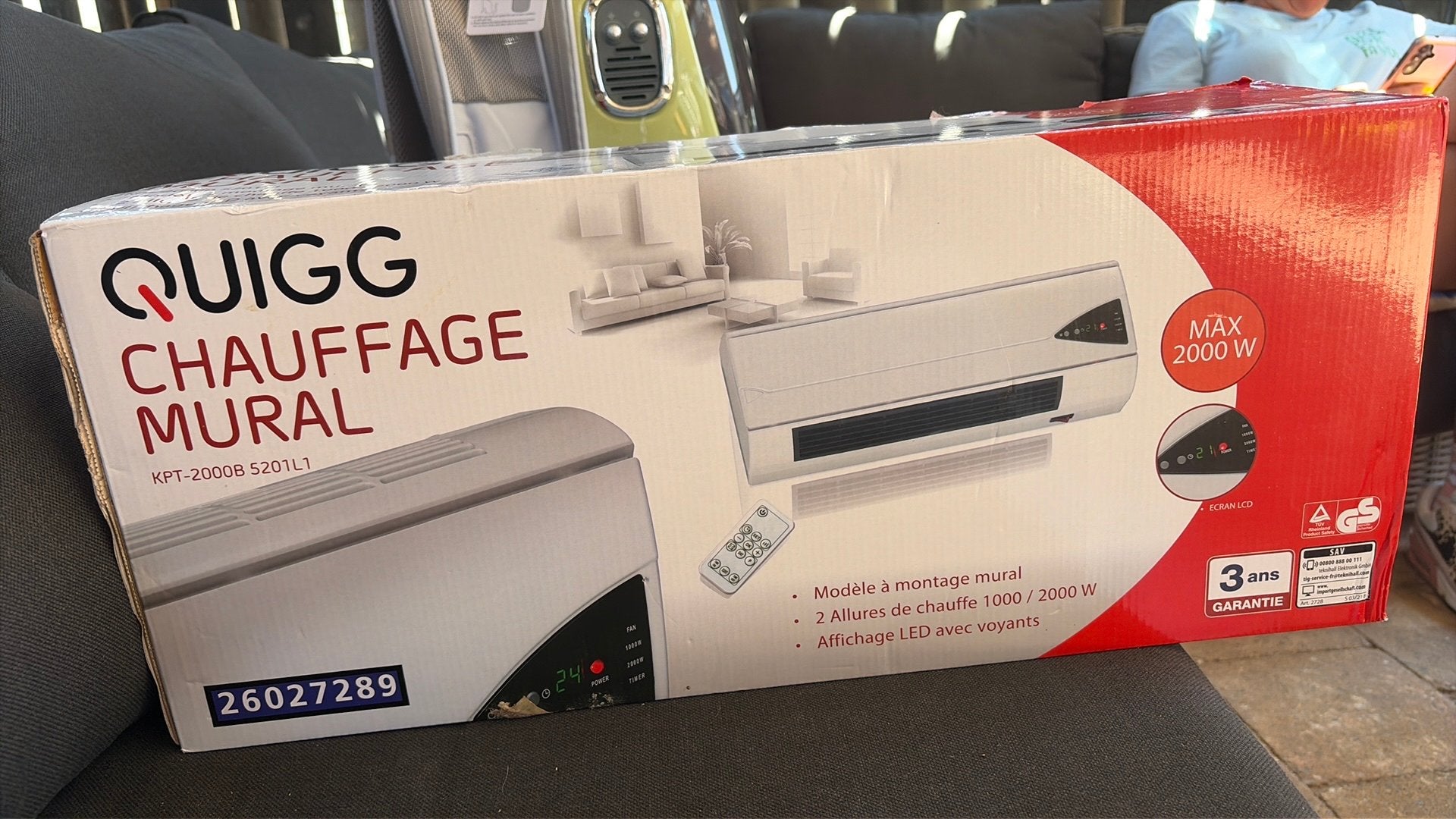 Gloednieuwe Quigg wandverwarming, Ophalen, Minder dan 30 cm, Minder dan 60 cm, Kachel