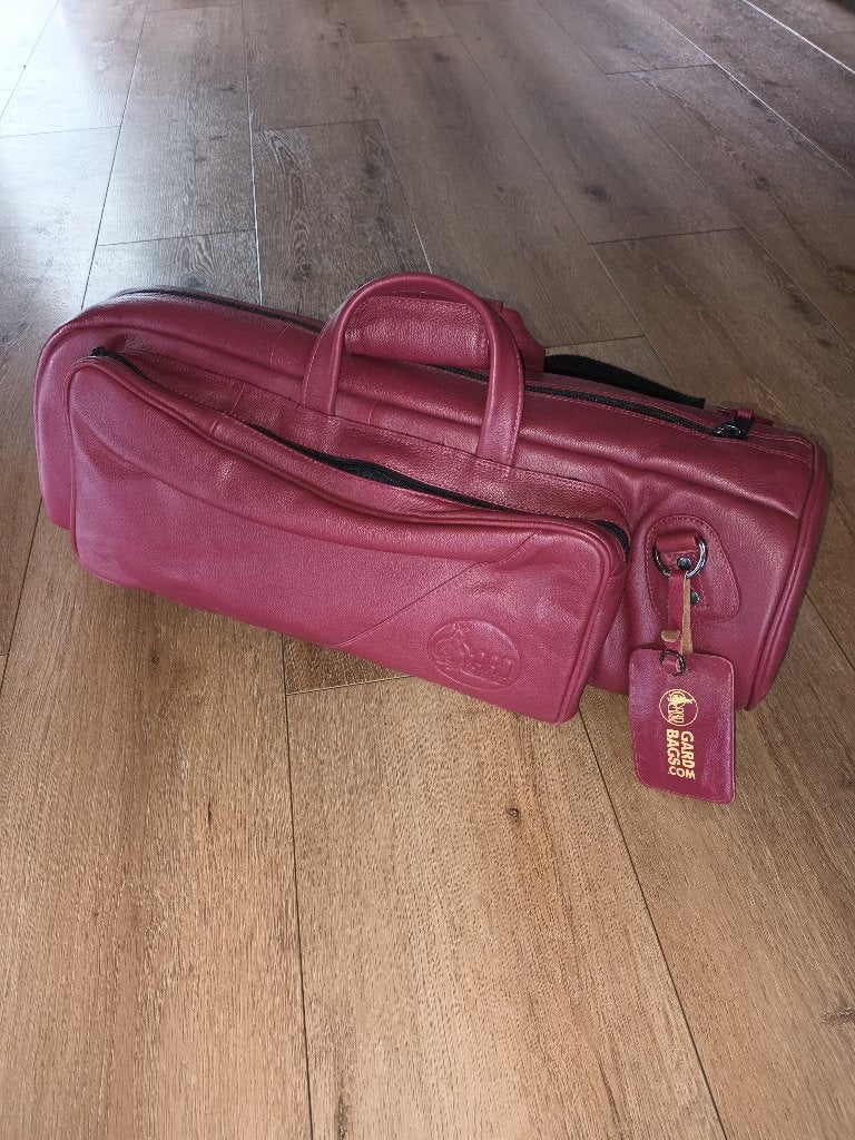 Gigbag trompetkoffer rugtas rood leer NIEUW, Ophalen of Verzenden, Nieuw, Trompet