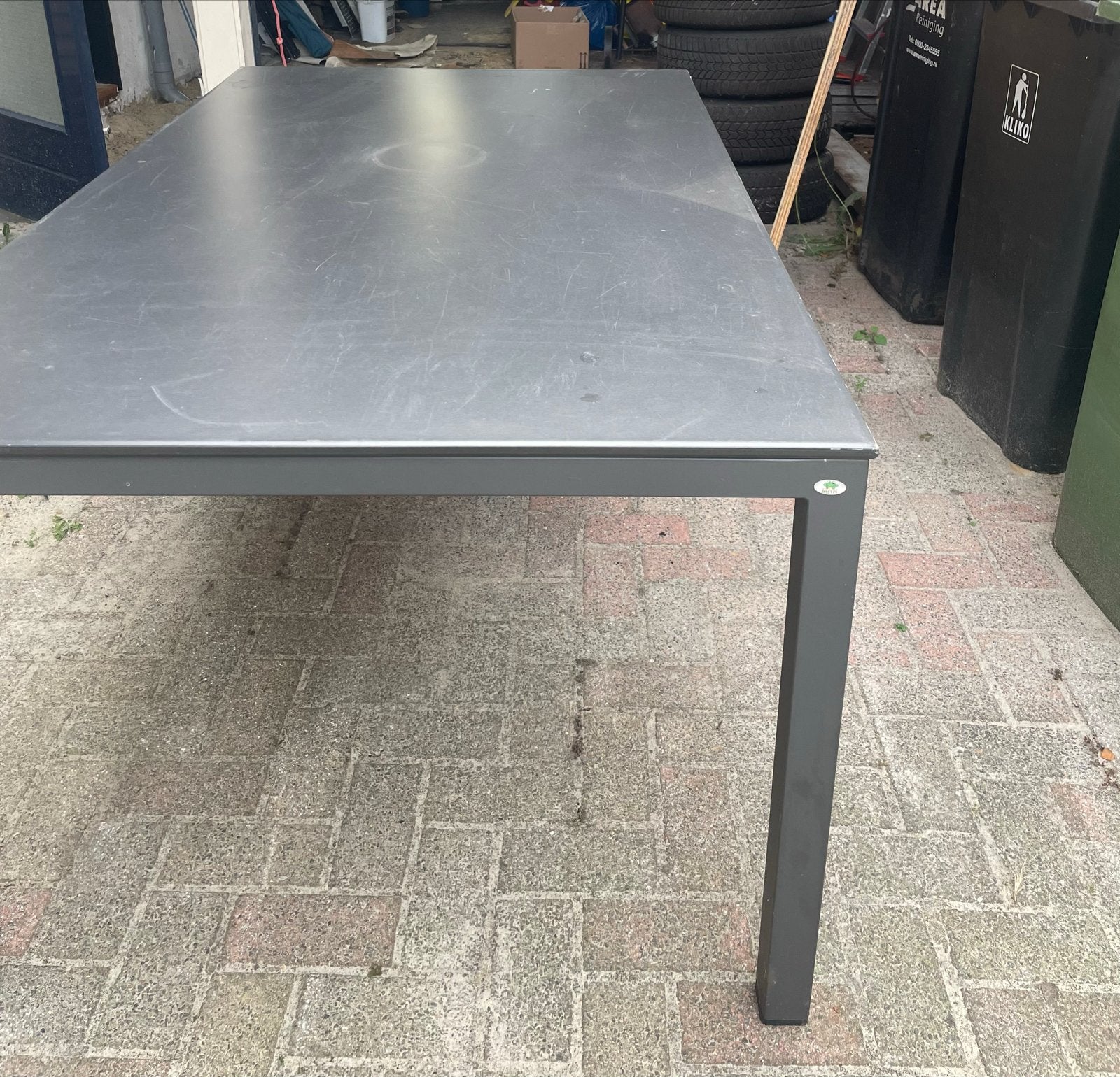Grote tuintafel 1.60m x 95cm - Ideaal voor buiten!, Tuin en Terras, Ophalen, Gebruikt, Rechthoekig, Metaal