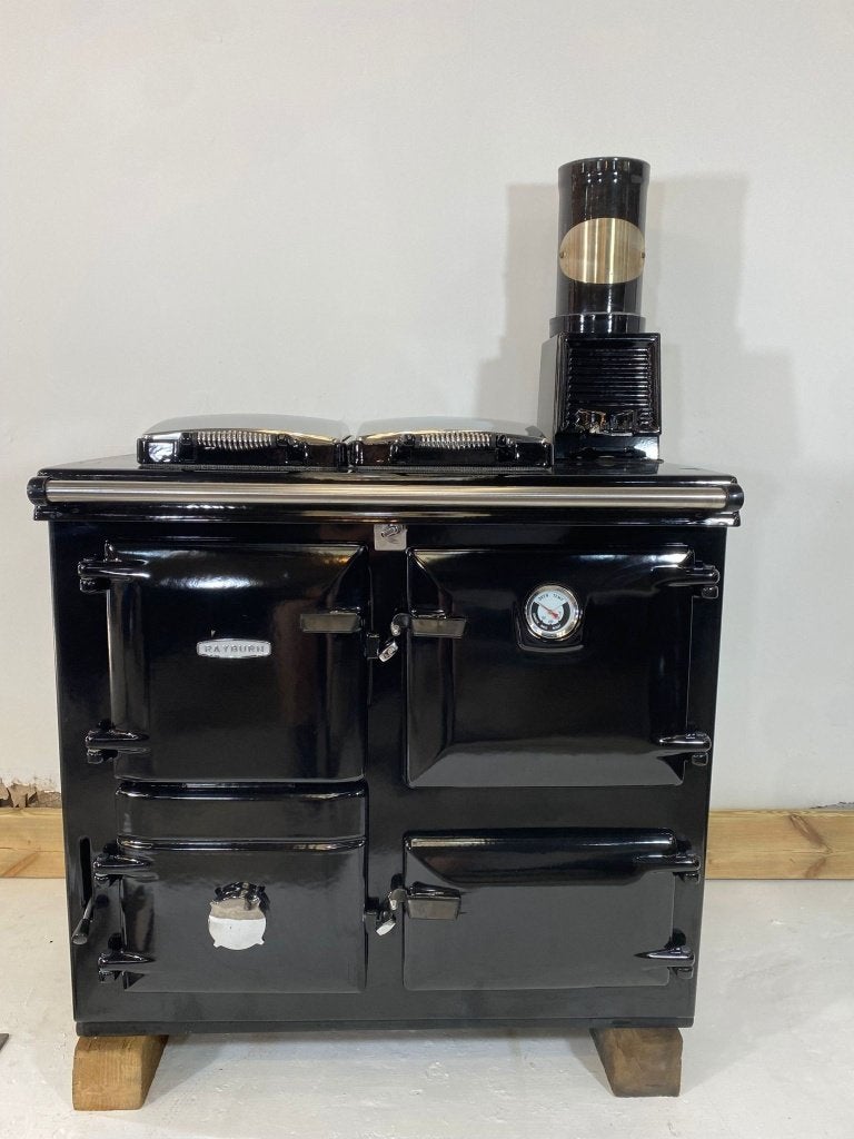 Rayburn 355SFW Houtgestookt fornuis met boiler / cv functie, Grill, 60 cm of meer, Zo goed als nieuw, Energieklasse A of zuiniger