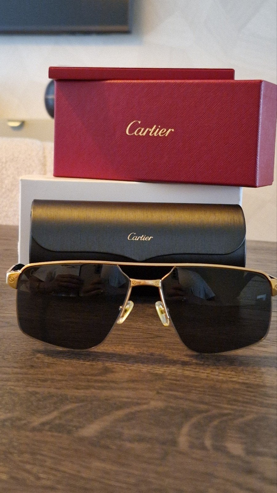Cartier Santos - Heren zonnebril, Overige merken, Zonnebril, Overige kleuren, Ophalen of Verzenden