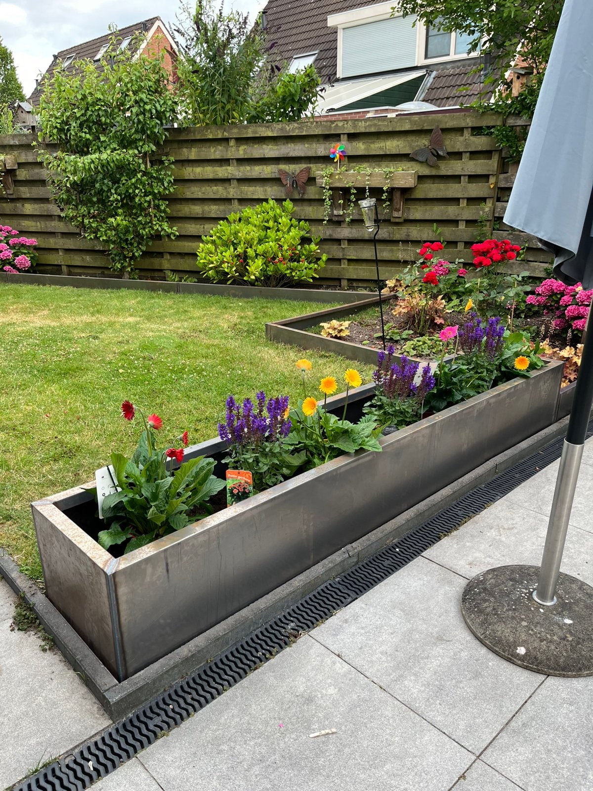 CORTENSTAAL BLOEMBAK, Ophalen, Nieuw, Metaal, Balkon