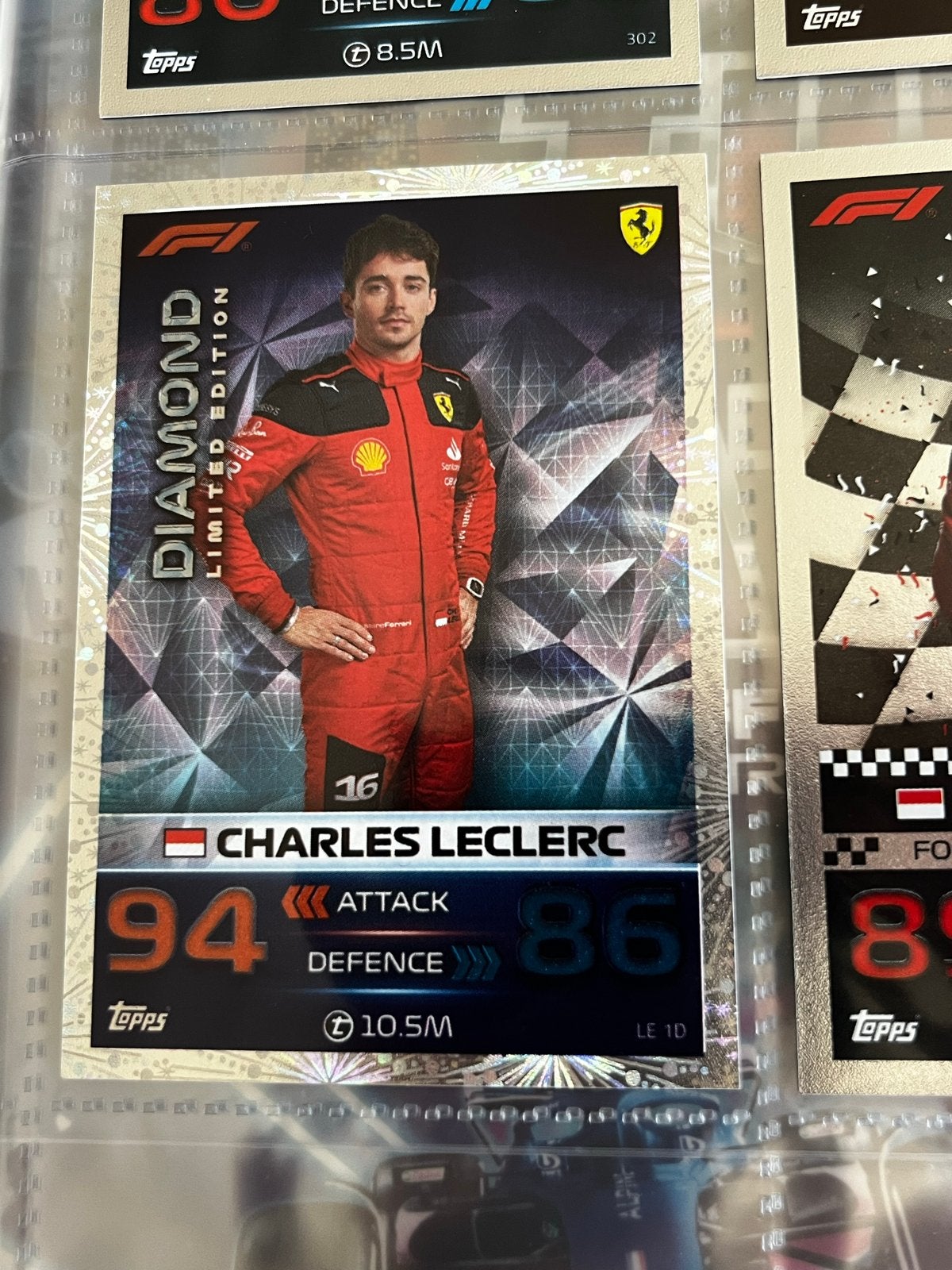 Charles Leclerc Diamond Edition Kaart LE1D - Topps Turbo Att, Ophalen of Verzenden, Nieuw, Formule 1