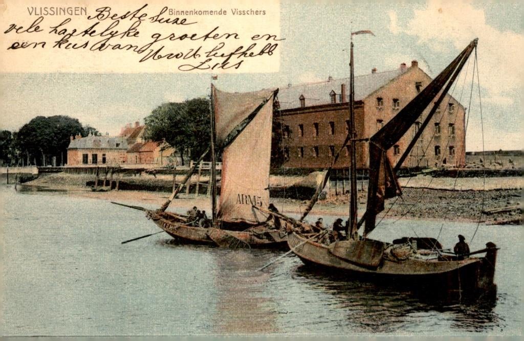 Vlissingen Binnenkomende Visschers # 826, Verzenden, Voor 1920, Gelopen, Zeeland